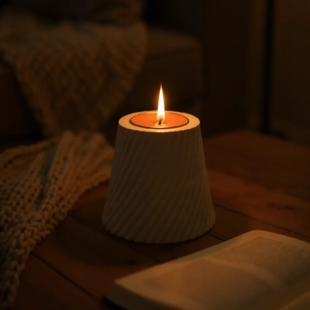 Luxa Swirl 3'lü Spiral Tealight Mumluk | Dinamik Tasarım