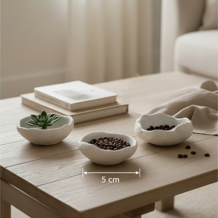Vita Trio Stones 3'lü Taş Formu Saklama Kasesi | Minimal Tasarım