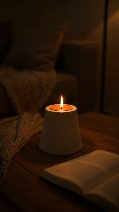 Luxa Swirl 3'lü Spiral Tealight Mumluk | Dinamik Tasarım