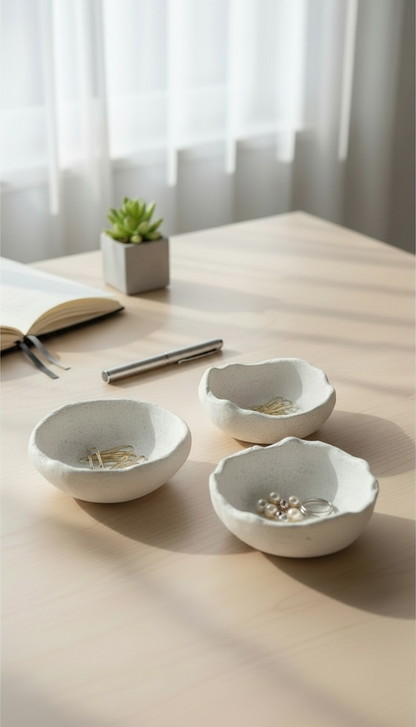 Vita Trio Stones 3'lü Taş Formu Saklama Kasesi | Minimal Tasarım