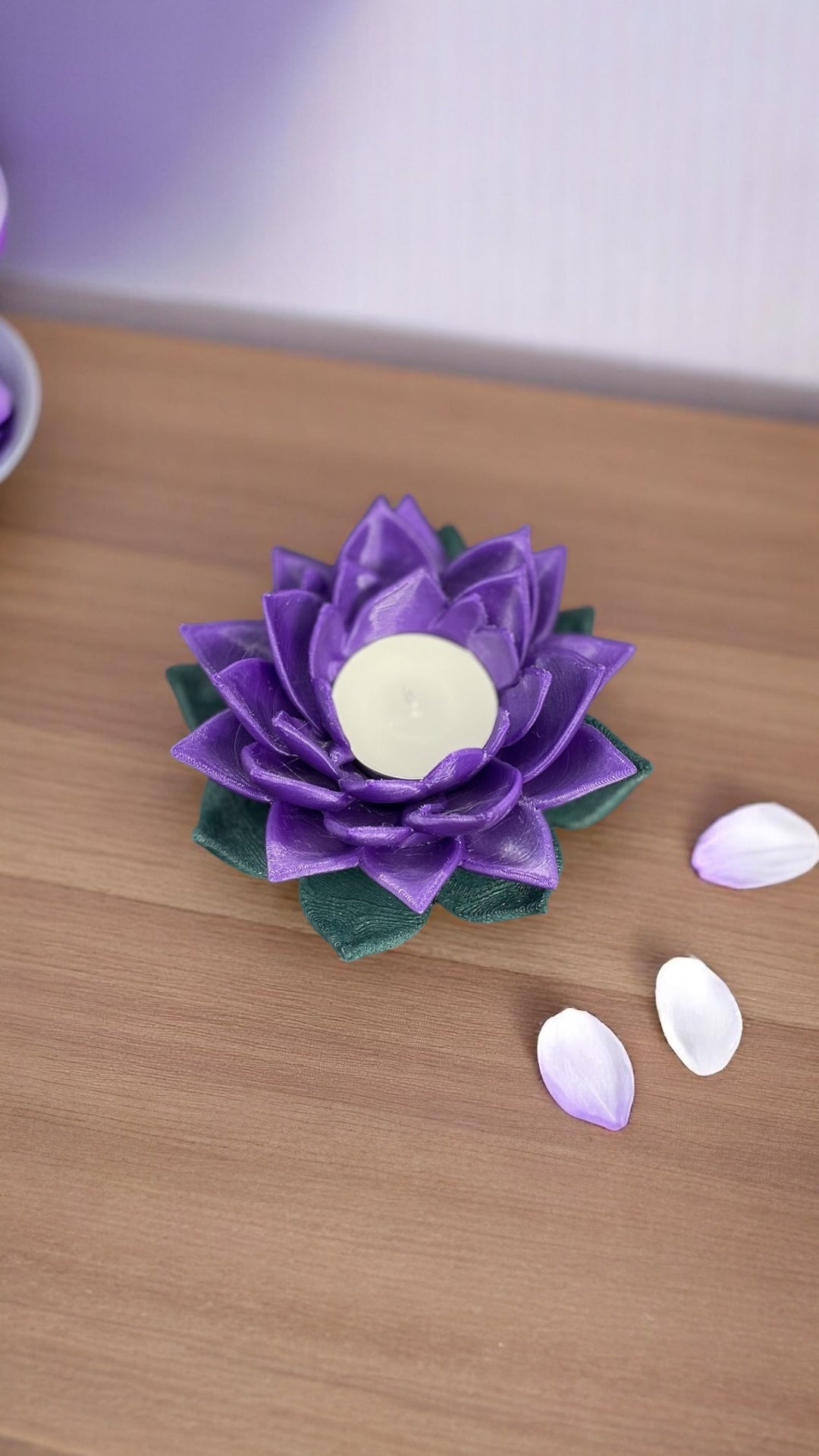Flora Shine Lotus Çiçeği Tealight Mumluk | 11 Renk Seçeneği