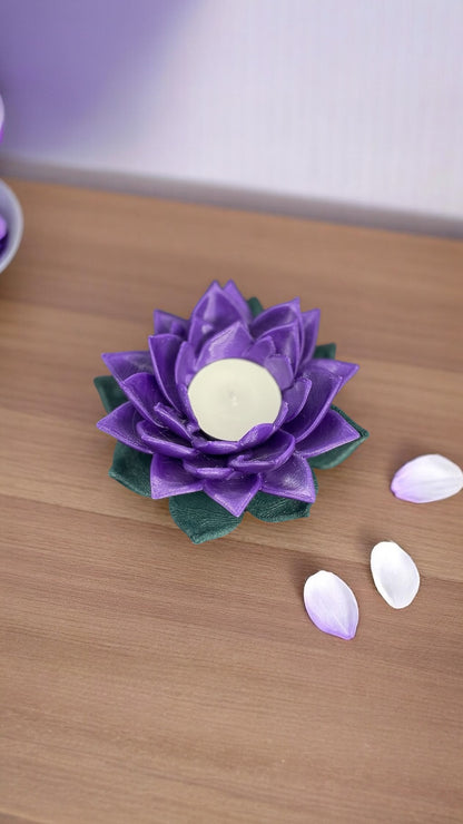 Flora Shine Lotus Çiçeği Tealight Mumluk | 11 Renk Seçeneği