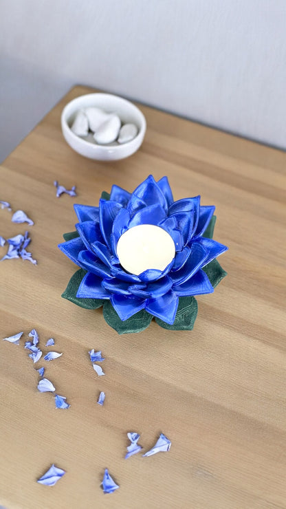 Flora Shine Lotus Çiçeği Tealight Mumluk | 11 Renk Seçeneği