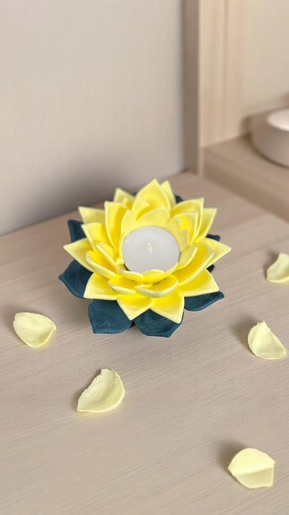 Flora Shine Lotus Çiçeği Tealight Mumluk | 11 Renk Seçeneği