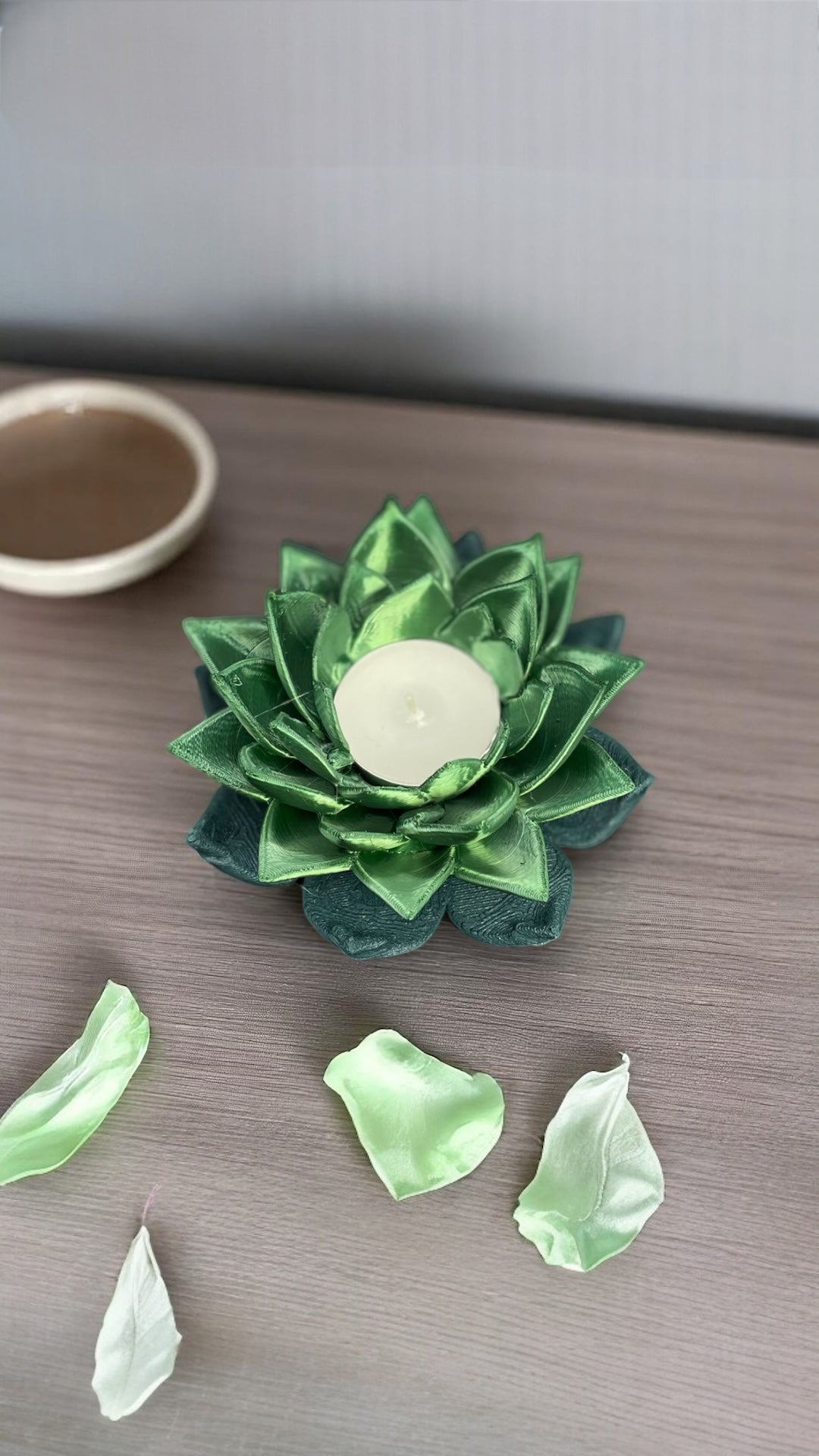Flora Shine Lotus Çiçeği Tealight Mumluk | 11 Renk Seçeneği