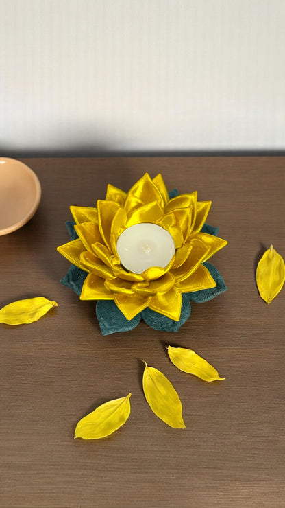 Flora Shine Lotus Çiçeği Tealight Mumluk | 11 Renk Seçeneği