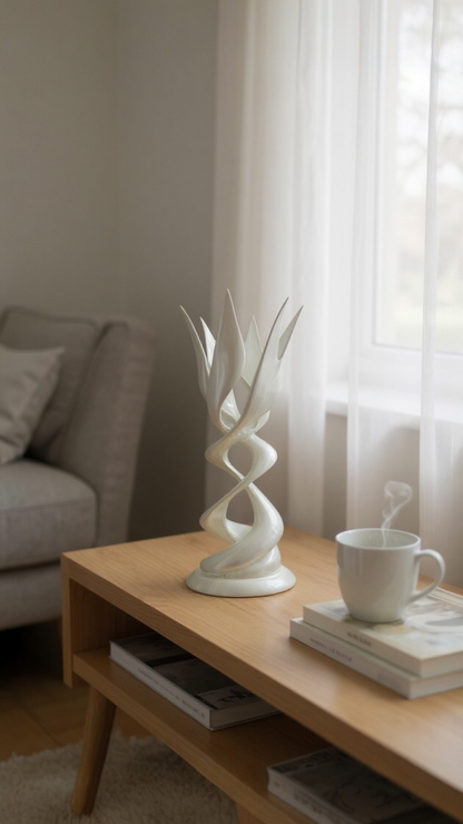 Flora Helix Sarmal Çiçek Dekoratif Biblo | Heykelsi Tasarım