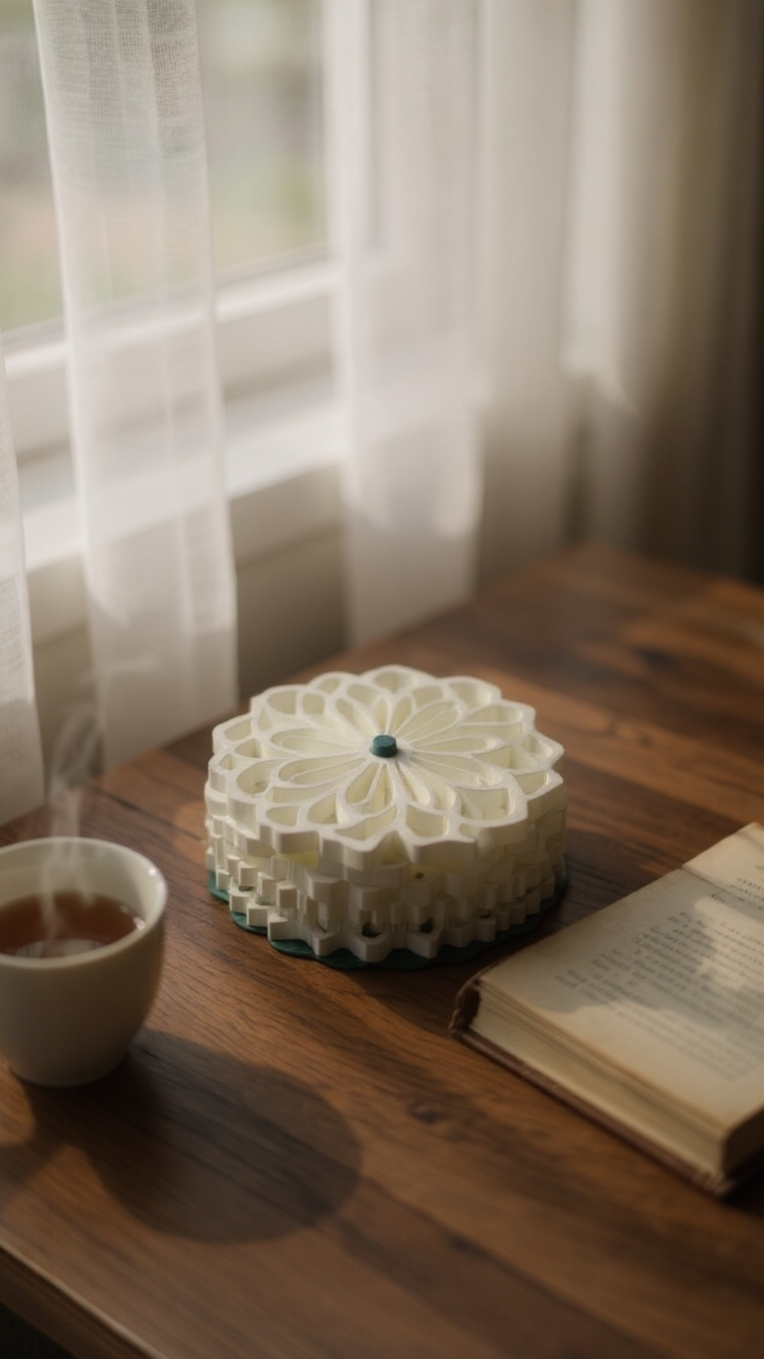 Flora Bloom 6'lı Çiçek Bardak Altlığı Seti | Dantel Tasarım