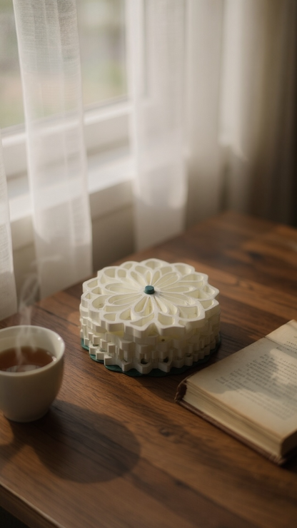 Flora Bloom 6'lı Çiçek Bardak Altlığı Seti | Dantel Tasarım