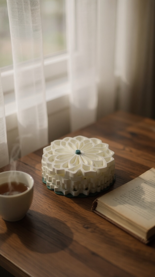 Flora Bloom 6'lı Çiçek Bardak Altlığı Seti | Dantel Tasarım