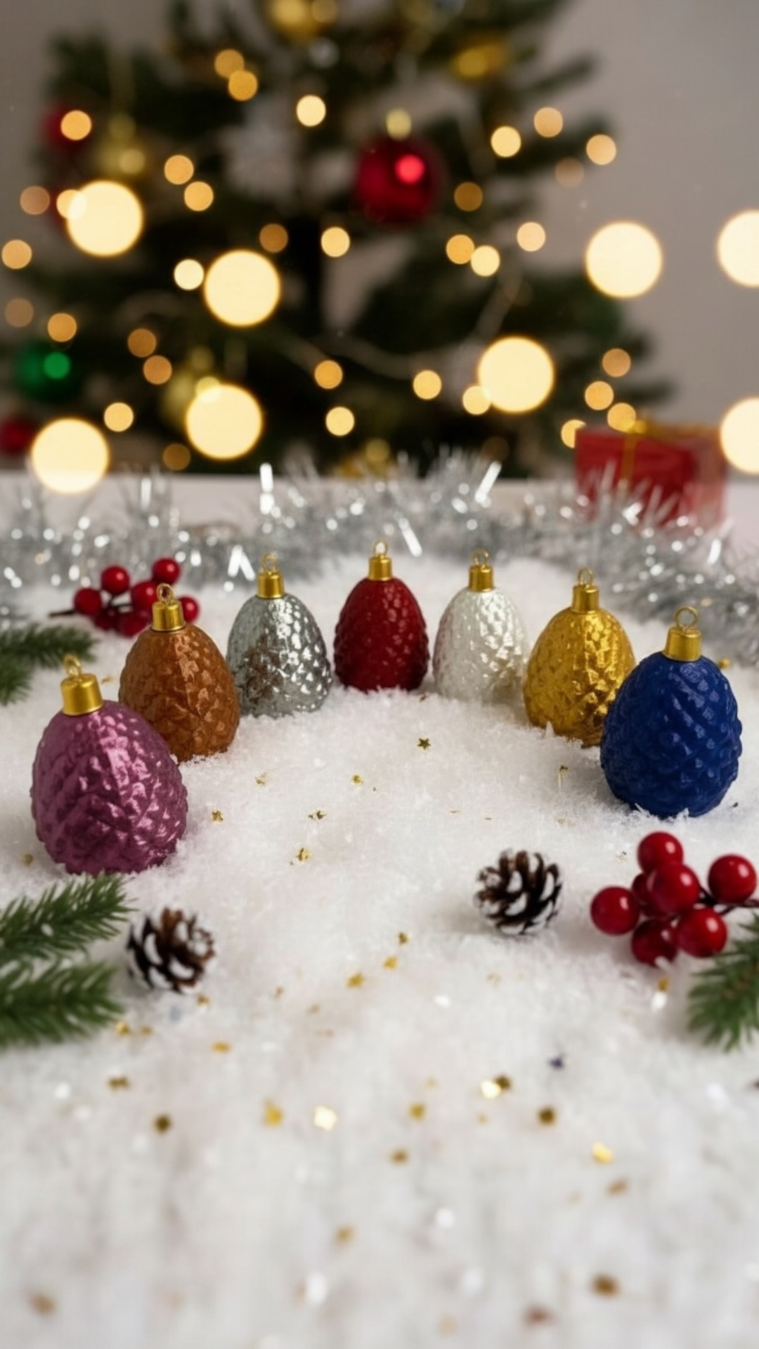 Christmas Pinecone Çam Kozalağı Yılbaşı Süsü | 7 Renk