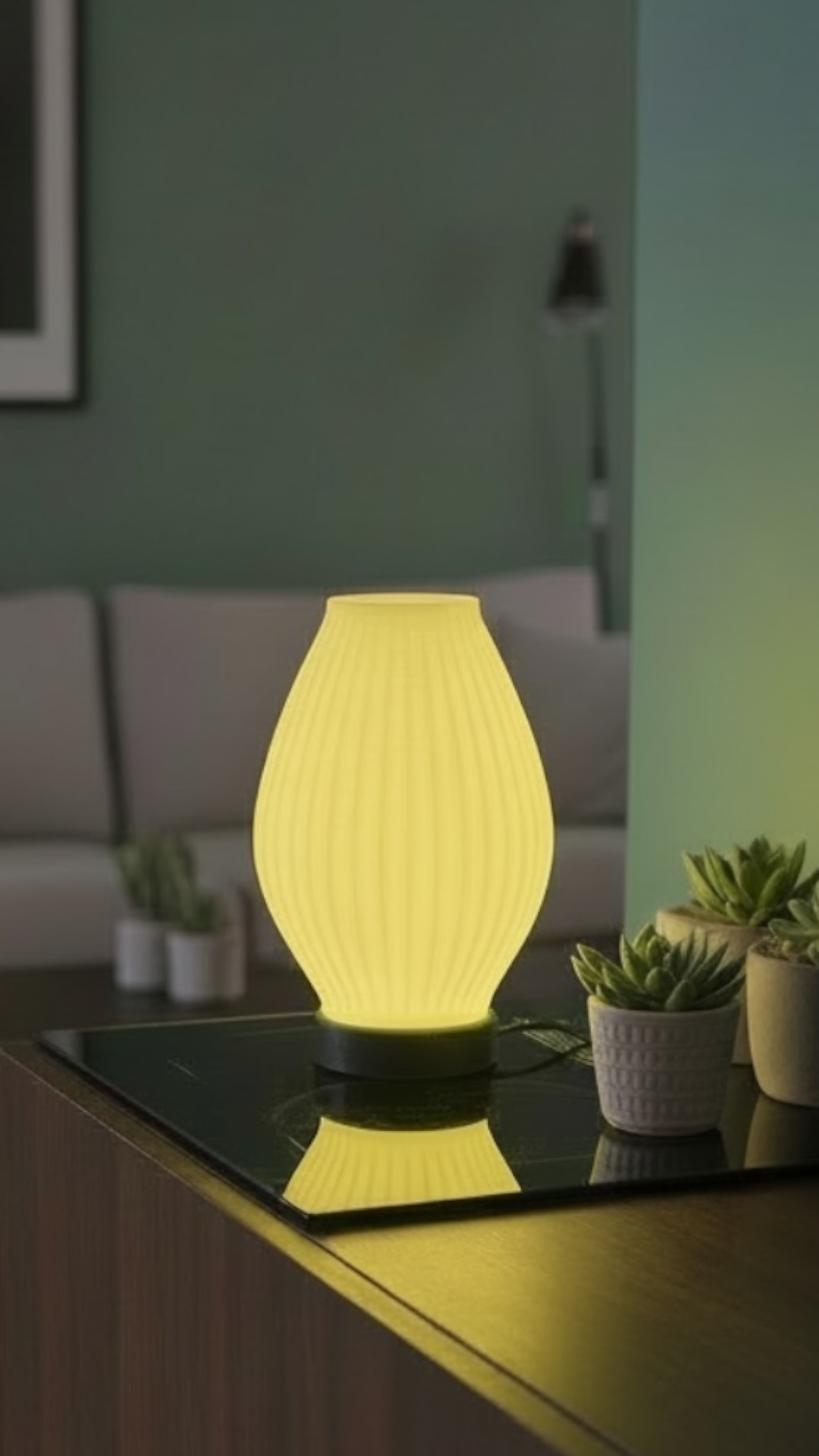 Aura Line Modern Dekoratif Masa Lambası | 14 Renk LED Aydınlatma