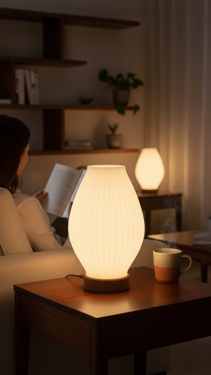 Aura Line Modern Dekoratif Masa Lambası | 14 Renk LED Aydınlatma