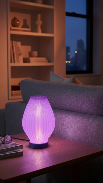 Aura Line Modern Dekoratif Masa Lambası | 14 Renk LED Aydınlatma