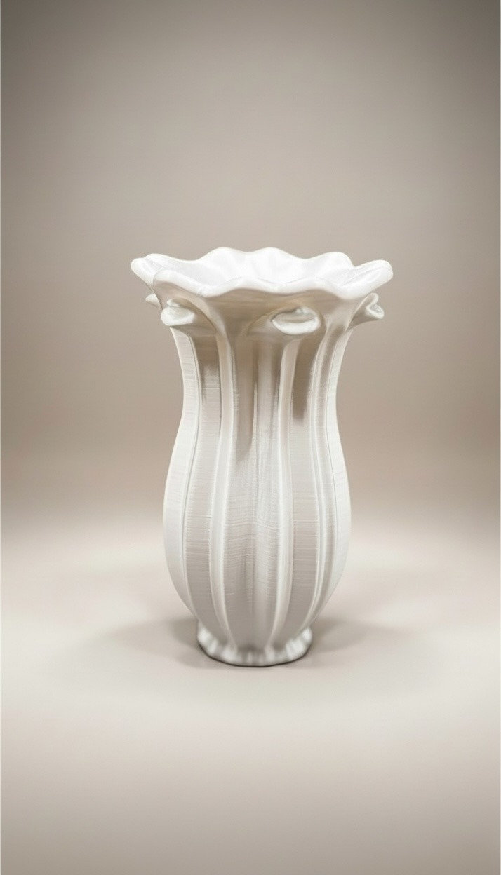 Flora Vase Çiçek Formu Dekoratif Vazo | Zarif Tasarım