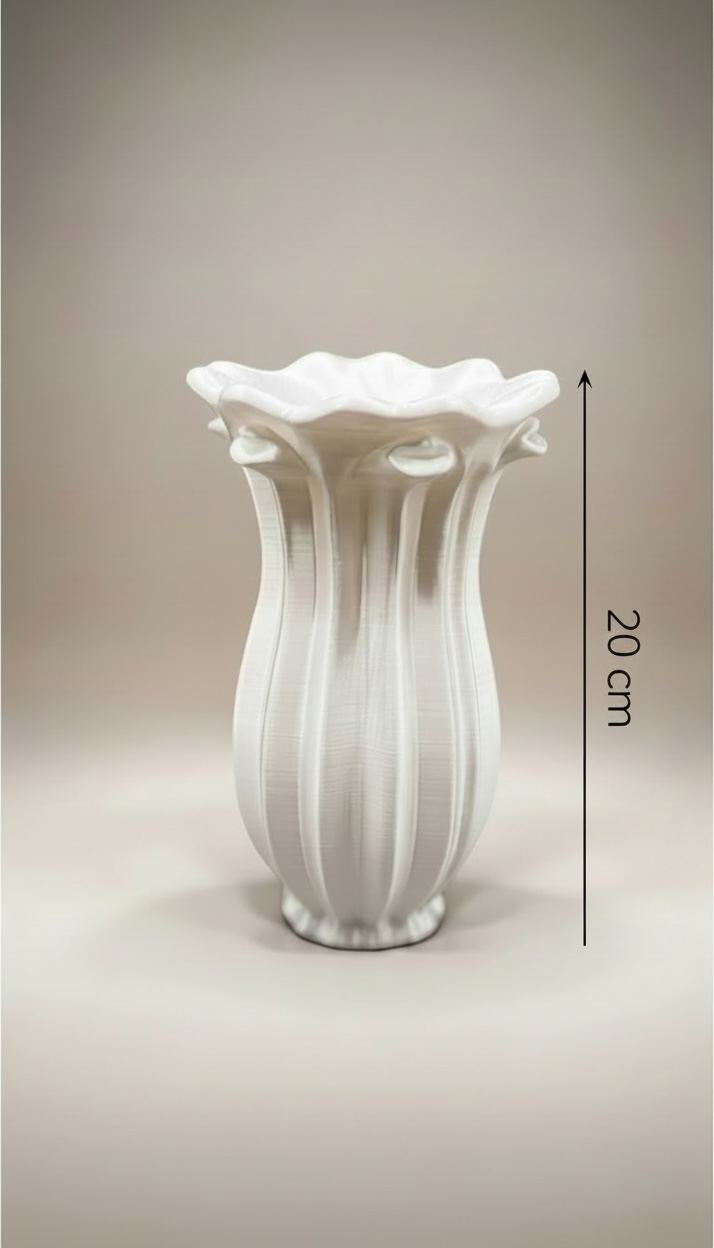 Flora Vase Çiçek Formu Dekoratif Vazo | Zarif Tasarım