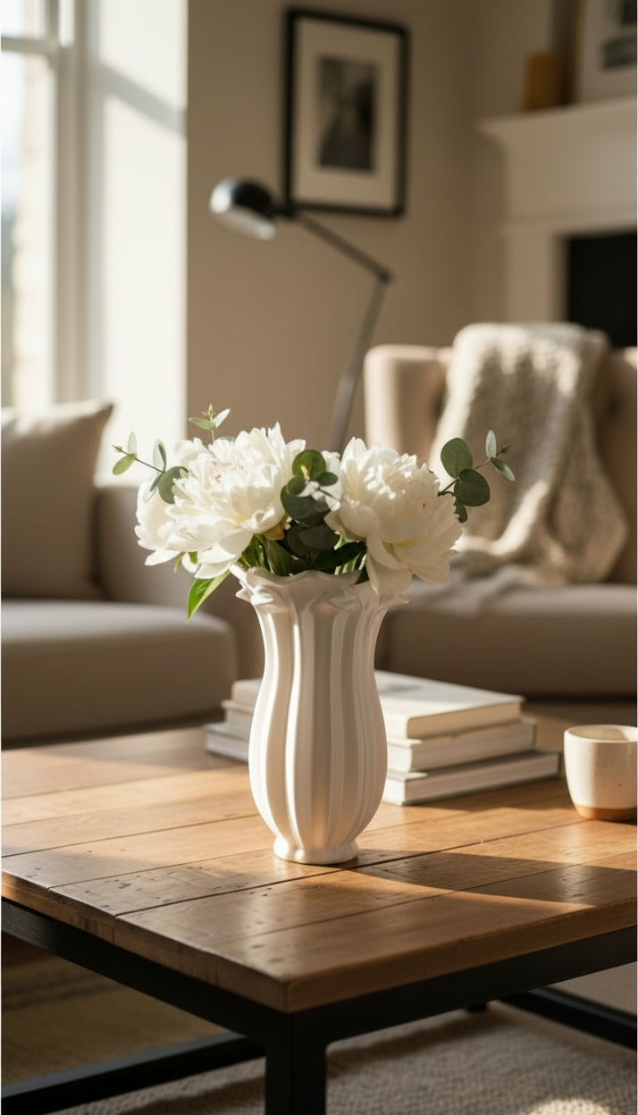 Flora Vase Çiçek Formu Dekoratif Vazo | Zarif Tasarım