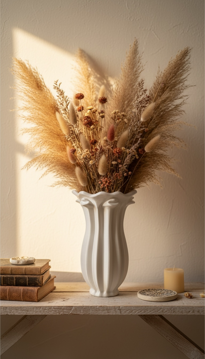 Flora Vase Çiçek Formu Dekoratif Vazo | Zarif Tasarım