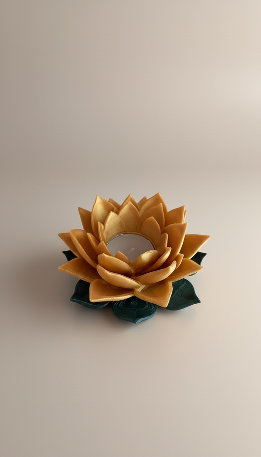 Flora Shine Lotus Çiçeği Tealight Mumluk | 11 Renk Seçeneği