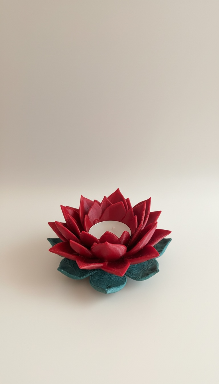 Flora Shine Lotus Çiçeği Tealight Mumluk | 11 Renk Seçeneği