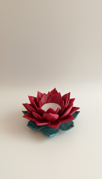 Flora Shine Lotus Çiçeği Tealight Mumluk | 11 Renk Seçeneği