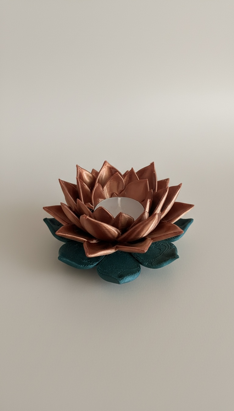 Flora Shine Lotus Çiçeği Tealight Mumluk | 11 Renk Seçeneği