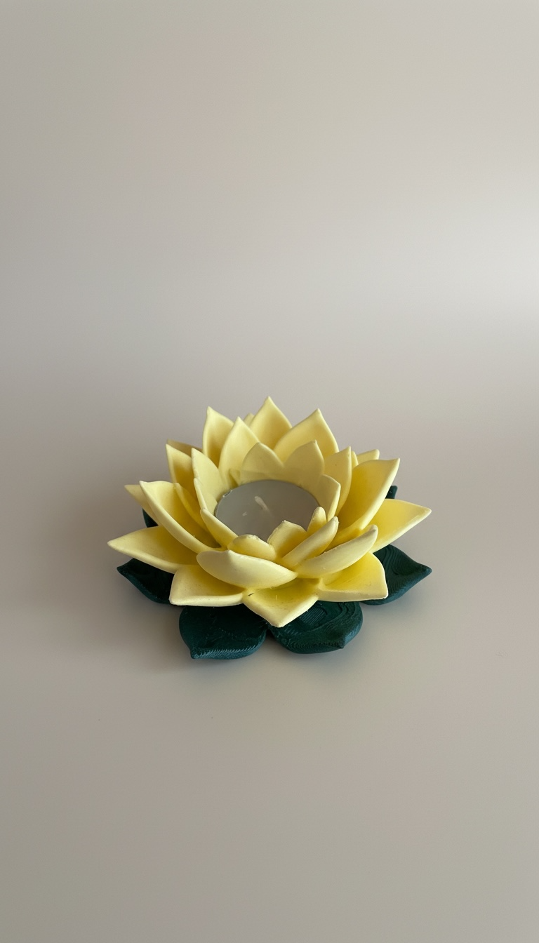 Flora Shine Lotus Çiçeği Tealight Mumluk | 11 Renk Seçeneği