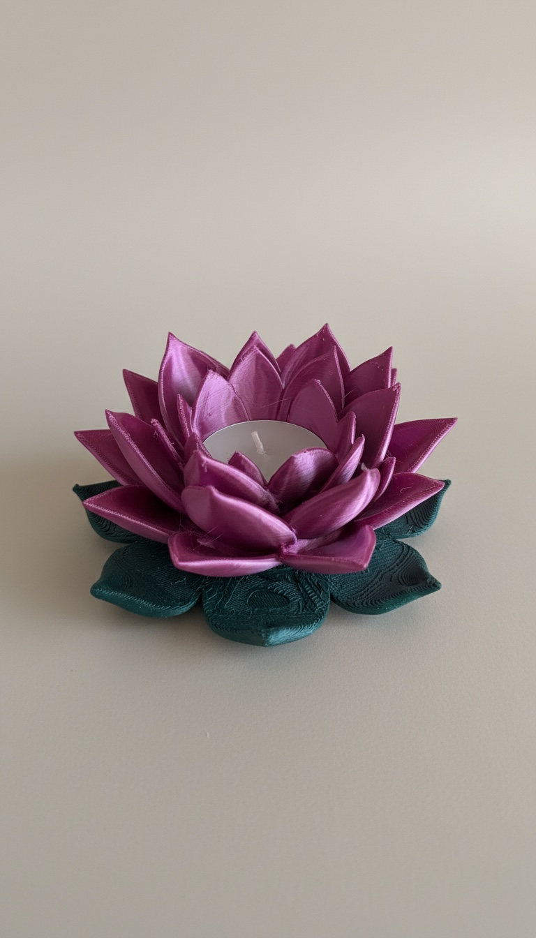 Flora Shine Lotus Çiçeği Tealight Mumluk | 11 Renk Seçeneği