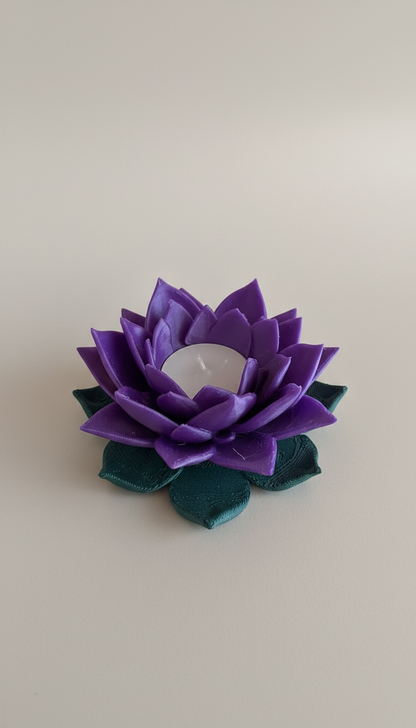 Flora Shine Lotus Çiçeği Tealight Mumluk | 11 Renk Seçeneği