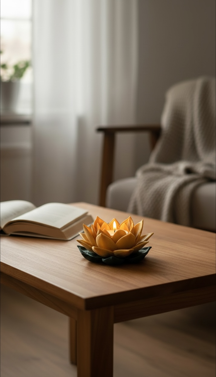 Flora Shine Lotus Çiçeği Tealight Mumluk | 11 Renk Seçeneği