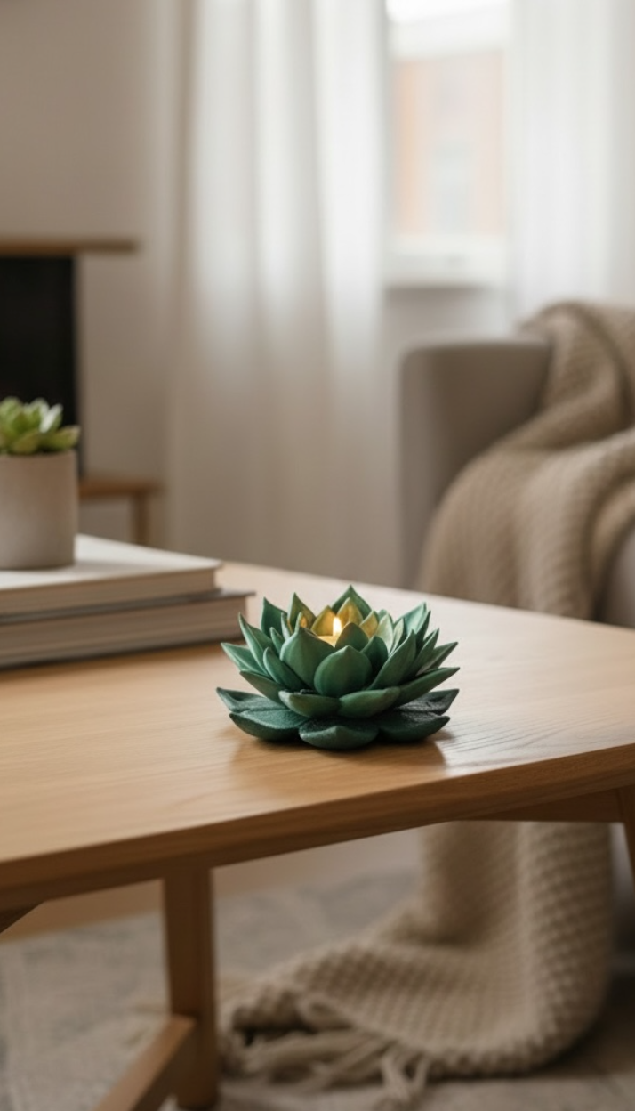 Flora Shine Lotus Çiçeği Tealight Mumluk | 11 Renk Seçeneği