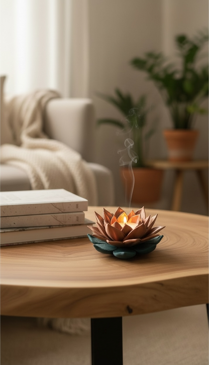 Flora Shine Lotus Çiçeği Tealight Mumluk | 11 Renk Seçeneği