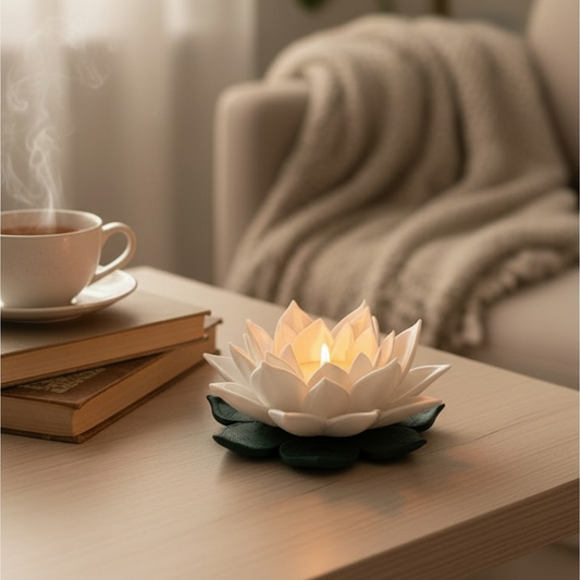 Flora Shine Lotus Çiçeği Tealight Mumluk | 11 Renk Seçeneği