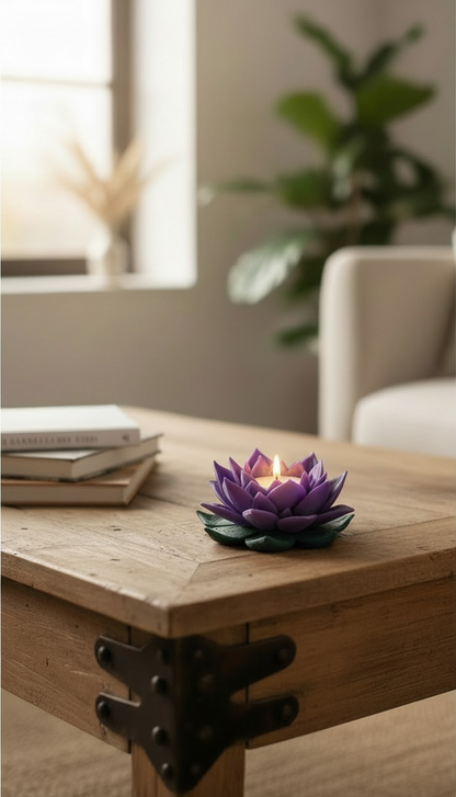 Flora Shine Lotus Çiçeği Tealight Mumluk | 11 Renk Seçeneği