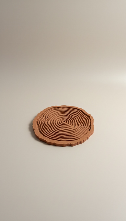 Timber Rings 4'lü Ağaç Halka Bardak Altlığı | Doğal Ahşap