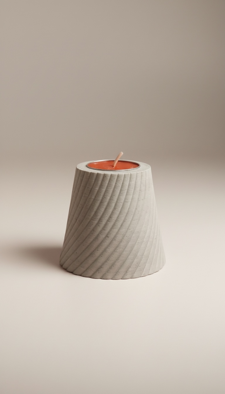 Luxa Swirl 3'lü Spiral Tealight Mumluk | Dinamik Tasarım