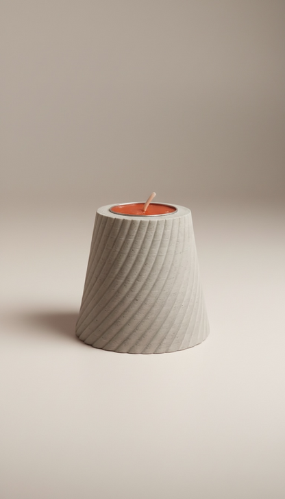 Luxa Swirl 3'lü Spiral Tealight Mumluk | Dinamik Tasarım