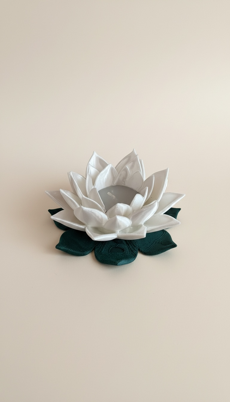 Flora Shine Lotus Çiçeği Tealight Mumluk | 11 Renk Seçeneği