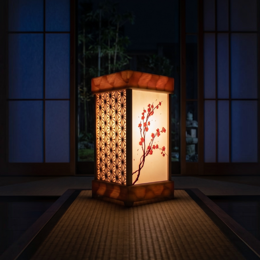 Kiri Sakura – El Yapımı Japon Andon Masa Lambası