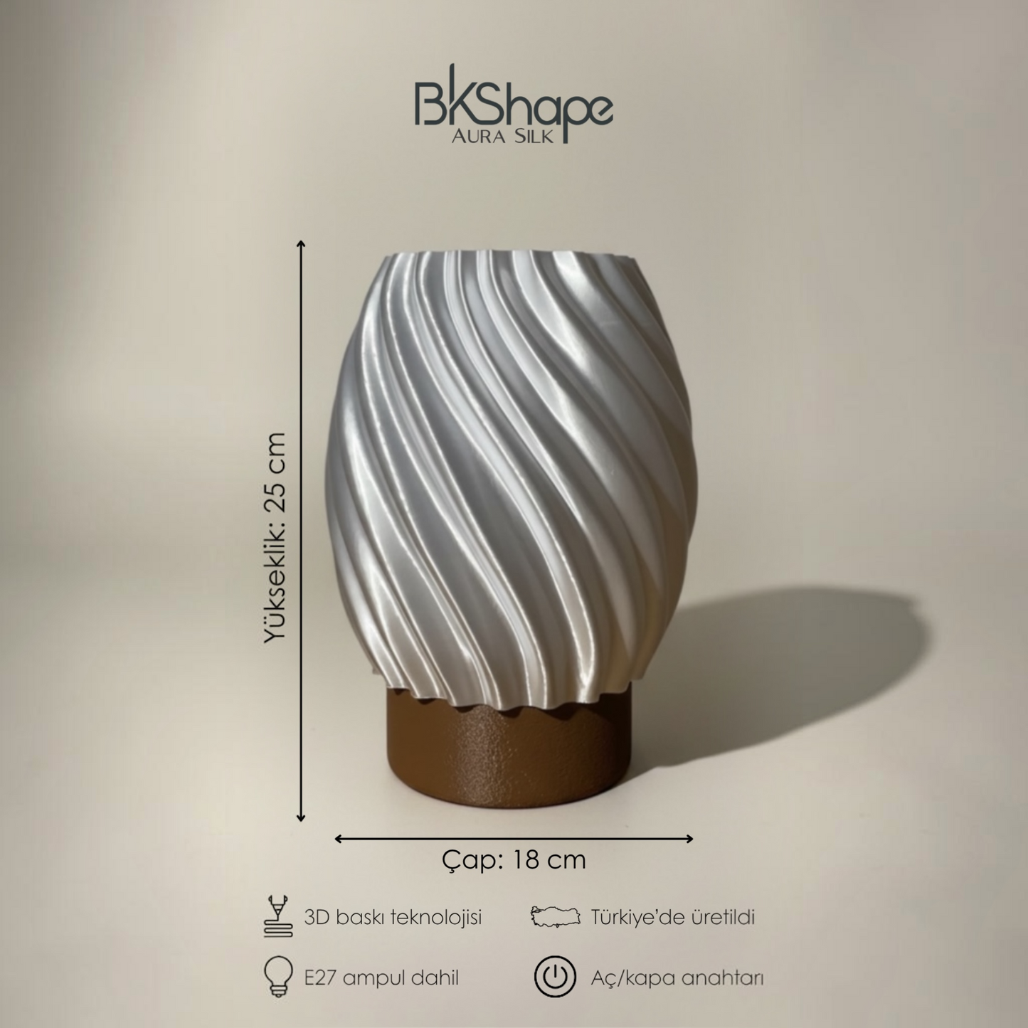 Aura Silk Masa Lambası | 5 Farklı Renk