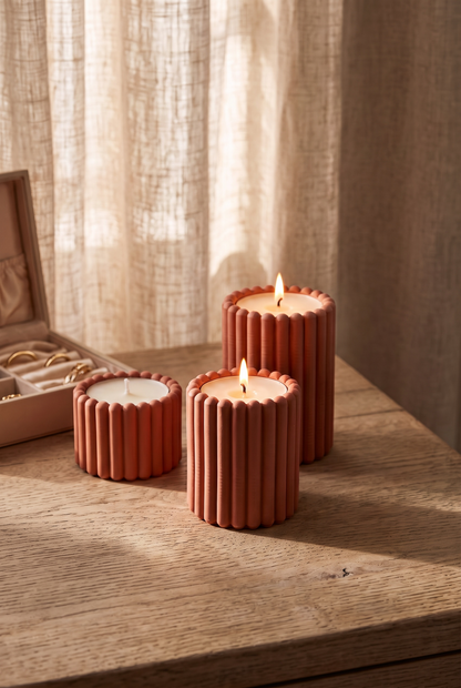 Perla Tealight Mumluk Seti – 3'lü Tealight Mumluk