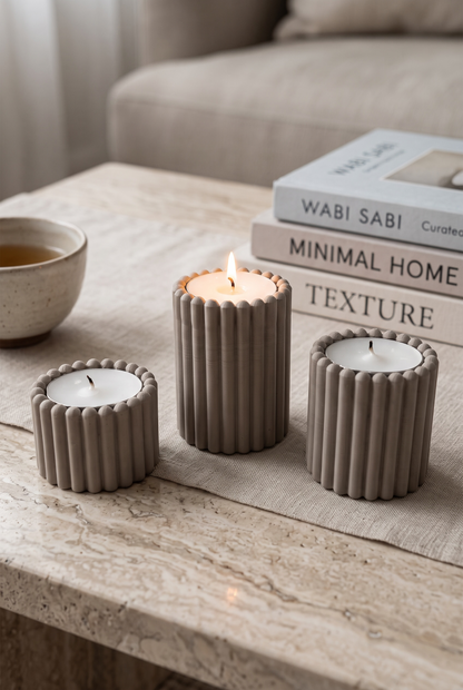 Perla Tealight Mumluk Seti – 3'lü Tealight Mumluk