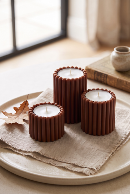 Perla Tealight Mumluk Seti – 3'lü Tealight Mumluk