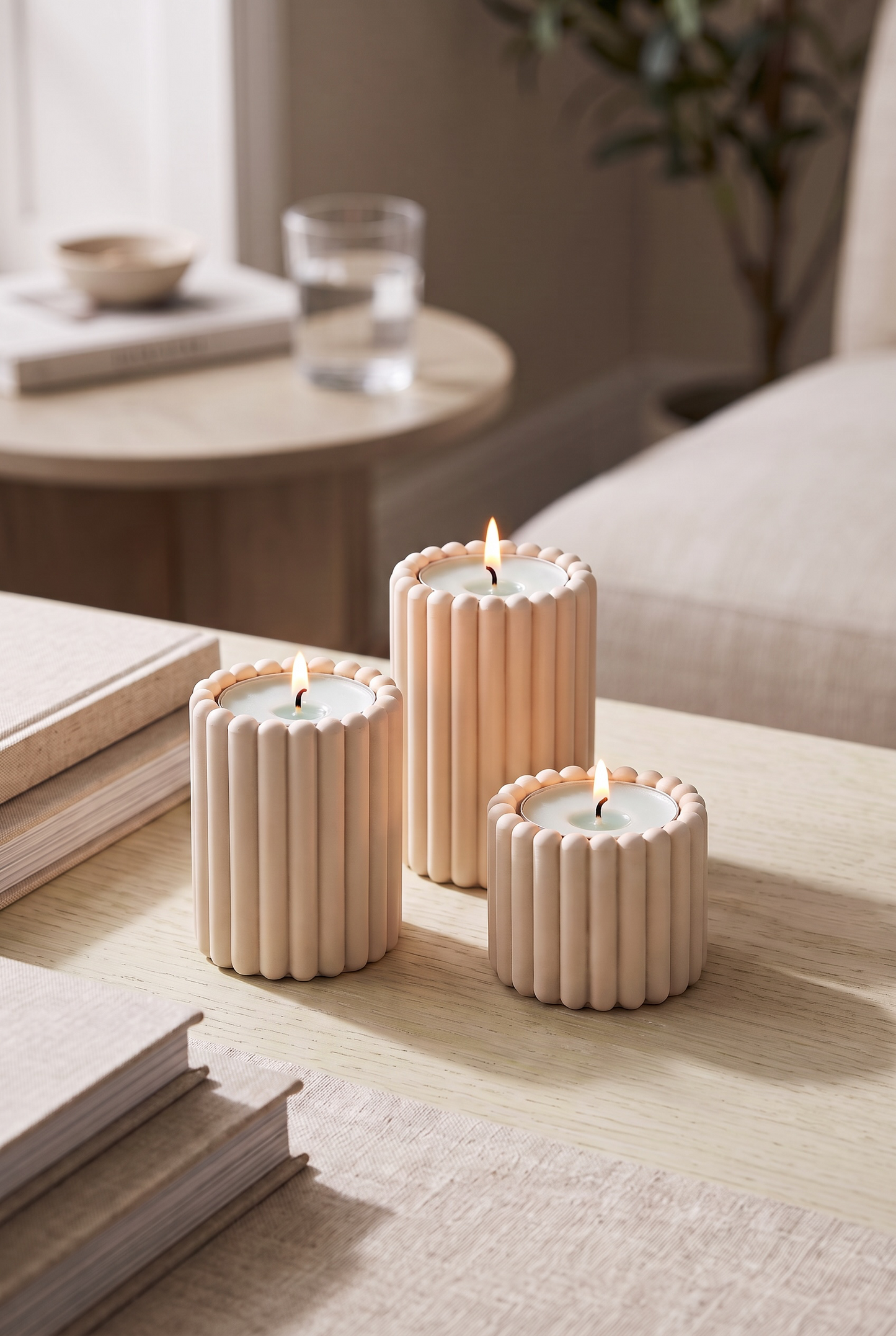 Perla Tealight Mumluk Seti – 3'lü Tealight Mumluk
